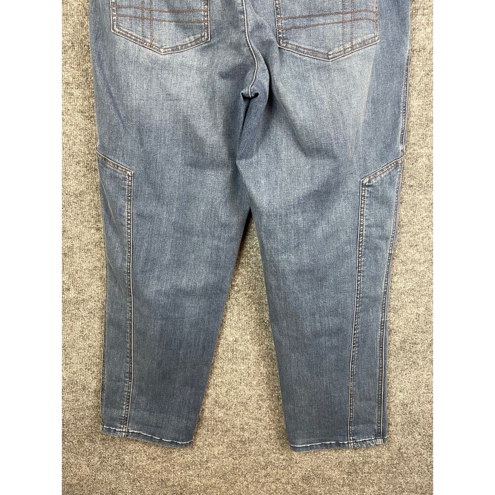 Democracy AB Solution Jeans Women's Sz 14 Blue High Rise‎ Tampered Straight Leg - Picture 10 of 15